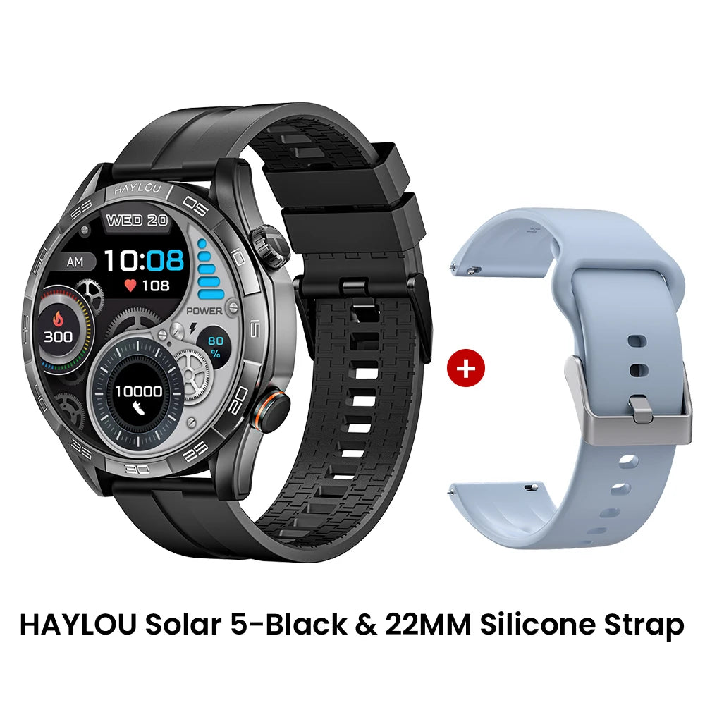 HAYLOU Solar 5 Smart Watch 1.58'' AMOLED Display Smart Watch Voice Calling 24H Health Monitoring 100+ Sport Modes Smartwatch