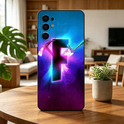 Capa de Telemóvel F-Fortnites-PC Game para Samsung S25,S24,S21,S22,S23,S30,Ultra,S20,Plus,Fe,Lite,Note,10,Preta