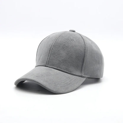 New Wholesale Suede Baseball Cap Autumn Winter for Men Women  Winter Solid Street Hat Unisex Adjustable Casual Plain Gorra Caps