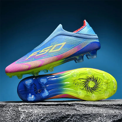Nouvelles chaussures de football pour hommes, chaussures de match en extérieur, baskets de soccer, chaussures montantes de haute qualité, crampons antidérapants pour futsal et terrain synthétique, meilleures ventes