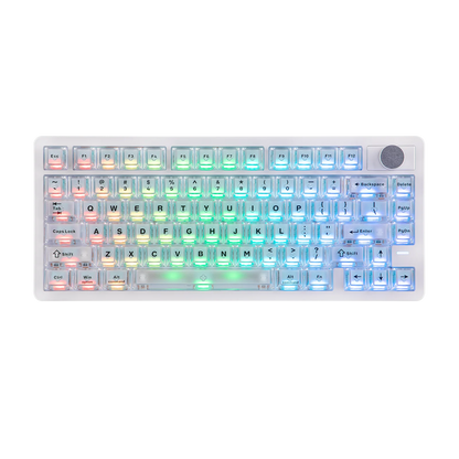 Tastiera gaming EPOMAKER HE75 V2 75% layout ANSI US tri-mode wireless a effetto Hall con attuazione regolabile 0.005mm/Rapid Triggering