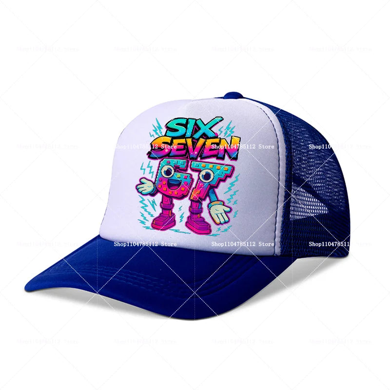 Steal A Brainrot Baseball Cap 67 Six Seven Cartoon Anime A-Z Letter Hat Boys Girls Adjustable Sport Fashion Adult Headwear Gift