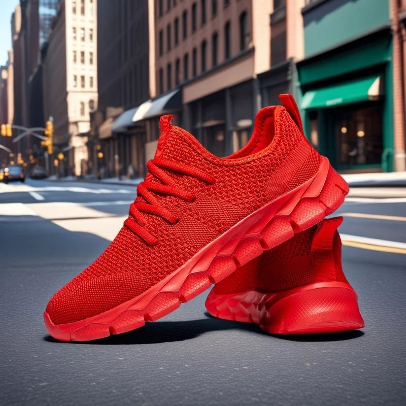 Heren sneakers van mesh, lichtgewicht damesschoenen, casual platte schoenen, heren hardloop- en sportschoenen, zachte tennisschoenen, ademende herensneakers