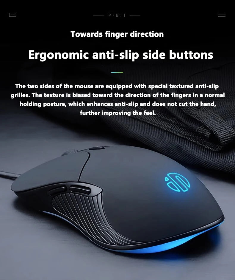 INPHIC B1 USB Wired Mouse Silent Office Gaming Mouse for PC and Laptops