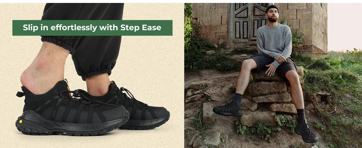 Sneakers larghe Fittington da uomo, scarpe da trekking slip-on, scarpe da corsa da uomo morbide e comode, scarpe da passeggio antiscivolo con supporto per l'arco plantare