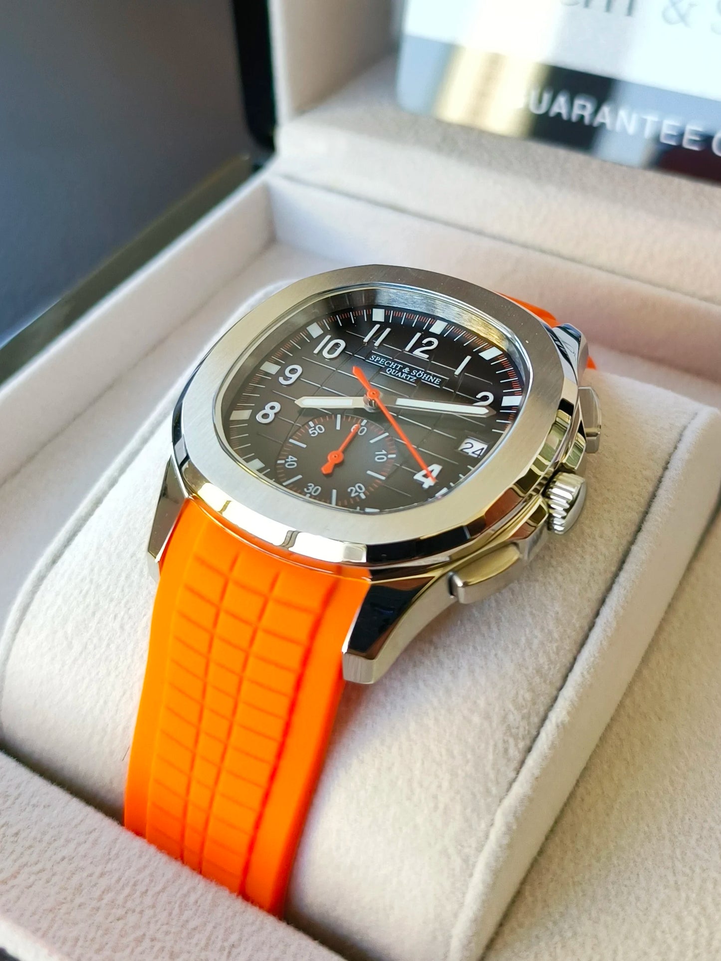 2026 New Specht&Sohne Men's Watches Quartz Watch Top Brand Luxury Chronograph Sport Rubber Luminous 5Bar Waterproof Reloj Hombre
