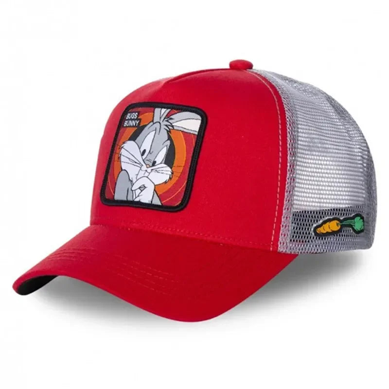 Hot Sale Unisex Anime Cartoon Cap High Quality Embroidered Patch Draw Baseball Cap Male Female Trucker Hat Mesh Hats Sun Hat