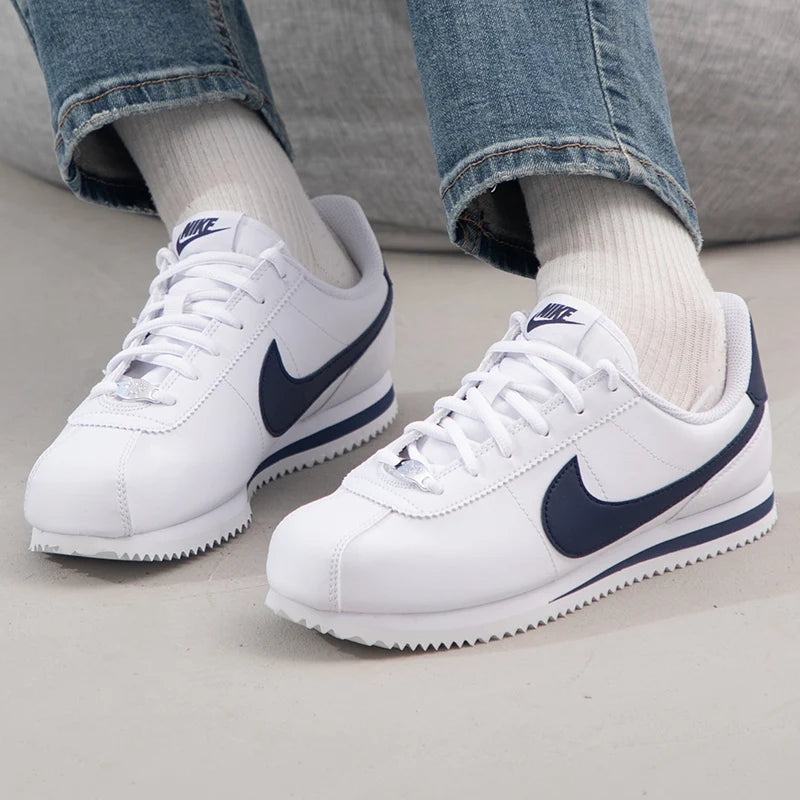 Nike Women's Shoes Cortez Basic Sl Bg Sports Shoes Casual Shoes Breathable Classic White Shoes Sneakers 904764-106