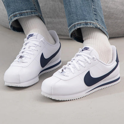 Nike Women's Shoes Cortez Basic Sl Bg Sports Shoes Casual Shoes Breathable Classic White Shoes Sneakers 904764-106