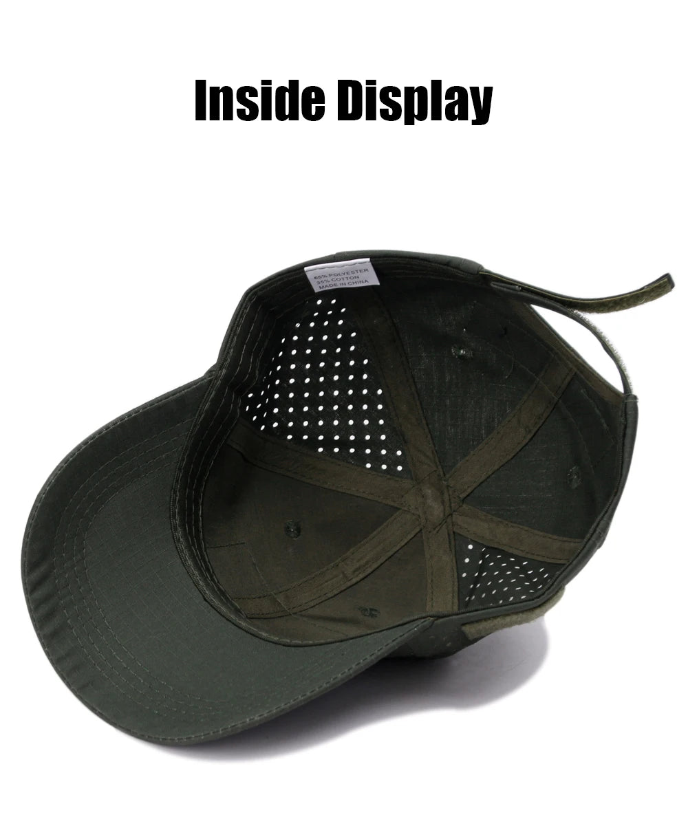 Breathable Camouflage Baseball Cap UV Sun Protection Hat for Outdoor Sports Fishing Camping Hiking Hunting