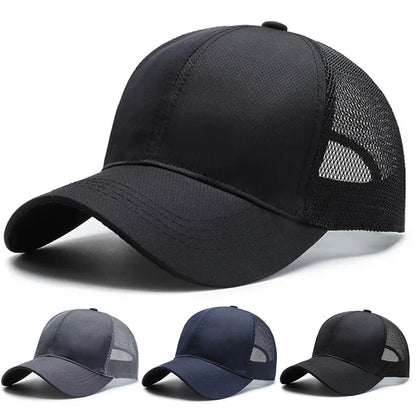 Unisex Solid Color Baseball Net Caps Spring and Summer Outdoor Adjustable Casual Hats Sunscreen Hat Sports Cap