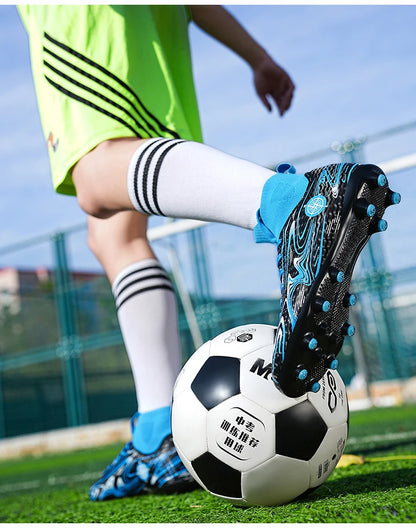 Crampons de Football pour hommes, chaussures d'entraînement sur gazon en salle, antidérapantes, TF/AG, bottes de terrain de Football confortables pour enfants
