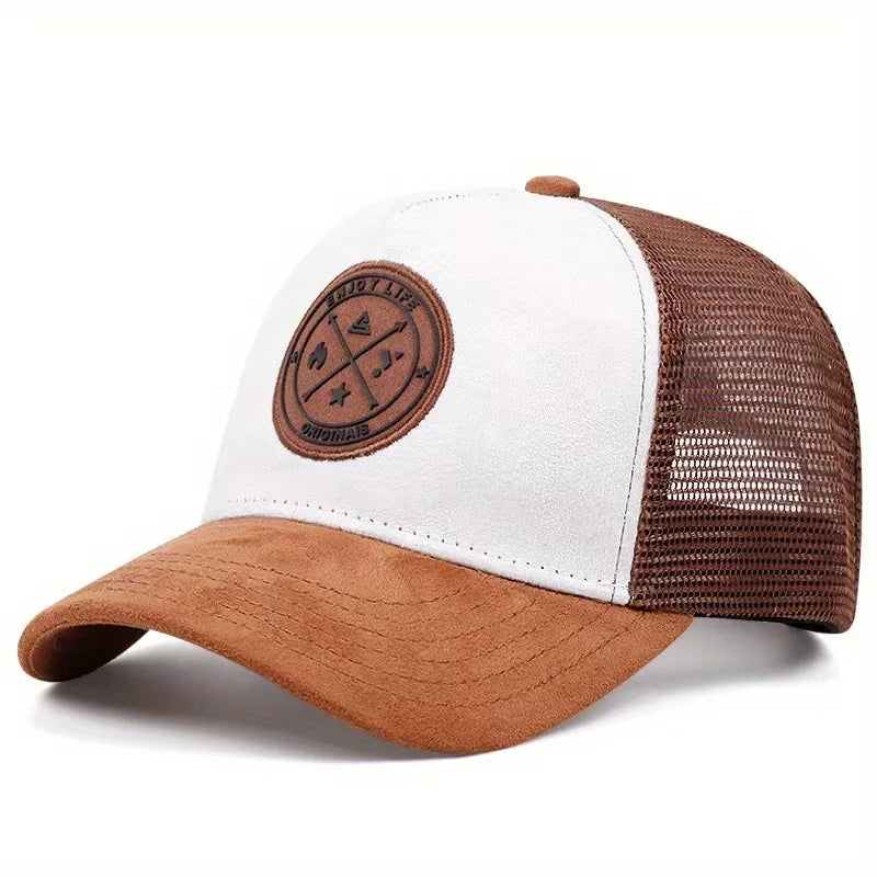 New men's and women's universal mesh suede work cap, men's baseball cap, breathable sports cap for spring and summer.