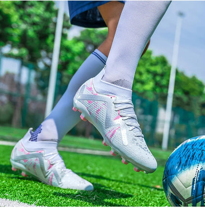 Bottes de Football professionnelles pour hommes, crampons de Football, entraînement de Sport en plein air, respirants pour étudiants, ultralégers, unisexe, livraison directe