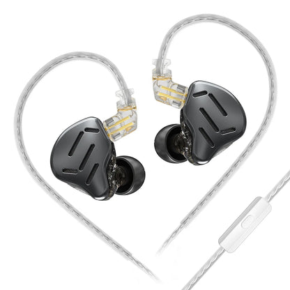 KZ ZAX 7BA+1DD Hybrid In-Ear Earphones – 16 Drivers HiFi Wired IEM Earbuds with Detachable Cable & Microphone