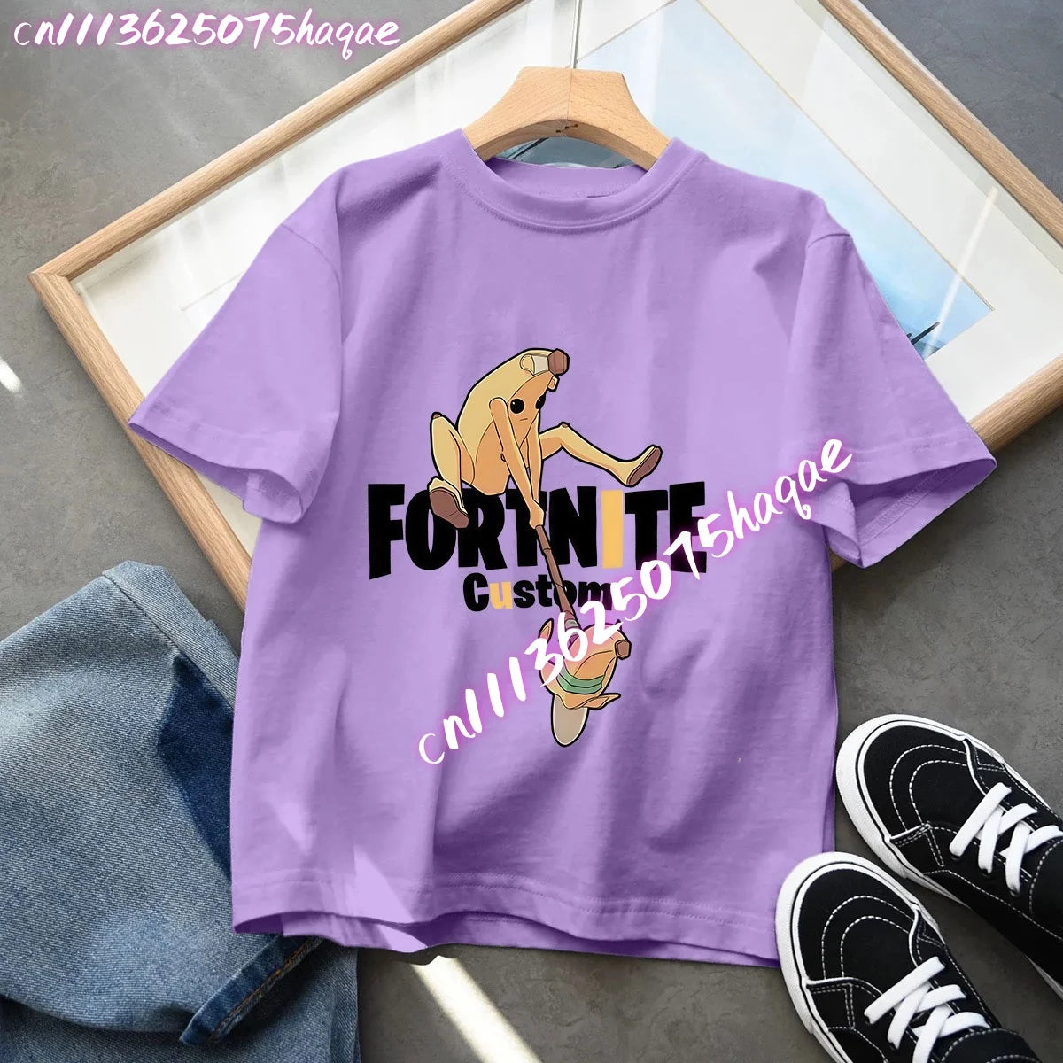 Fortnites Children T-Shirts Anime Printed Figures Tops Cartoon Fortress Night Summer Clothes Girls Short Sleeves Pullover Tees