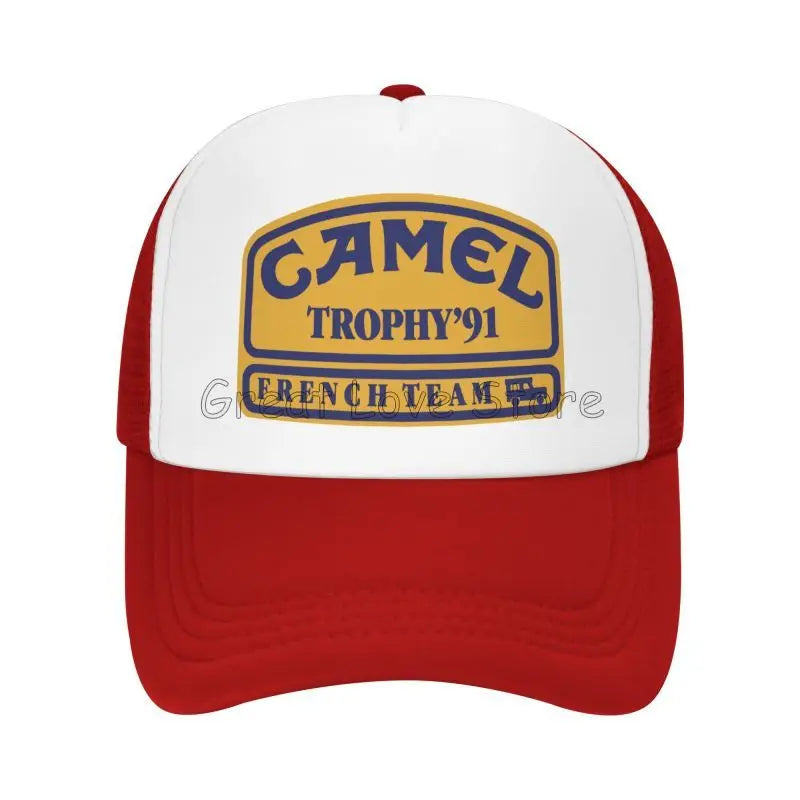 Camel Trophy 91 Print Baseball Cap Unisex Sun Visors Hat Summer Hip Hop Hats for Men Women Outdoor Breathable Mesh Snapback Caps