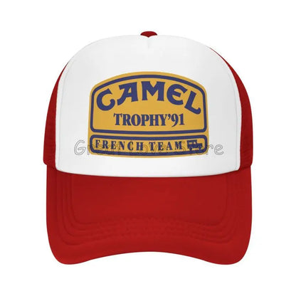 Camel Trophy 91 Print Baseball Cap Unisex Sun Visors Hat Summer Hip Hop Hats for Men Women Outdoor Breathable Mesh Snapback Caps