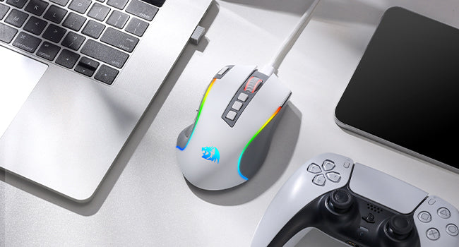 Redragon M612 PRO RGB BT 2.4G gaming miška, brezžična optična miška 8000 DPI z 9 programabilnimi gumbi in 7 načini osvetlitve, B